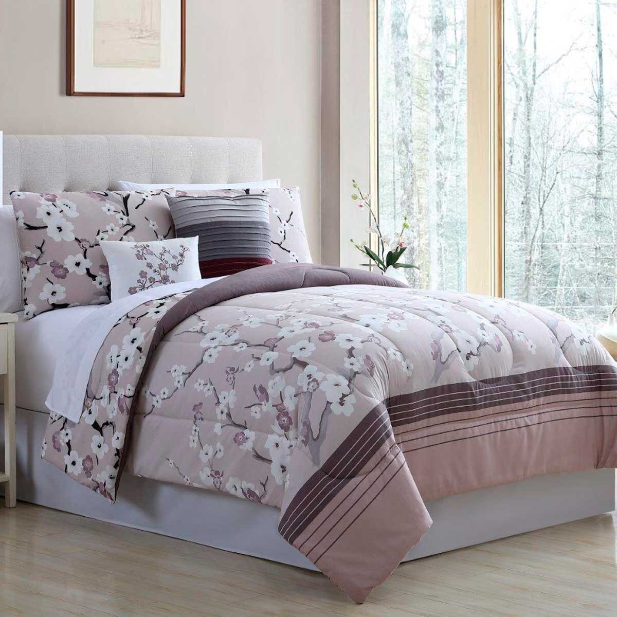 Edredón Rosa Cherry Blossom Mandalay Bay - Matrimonial / Queen Size