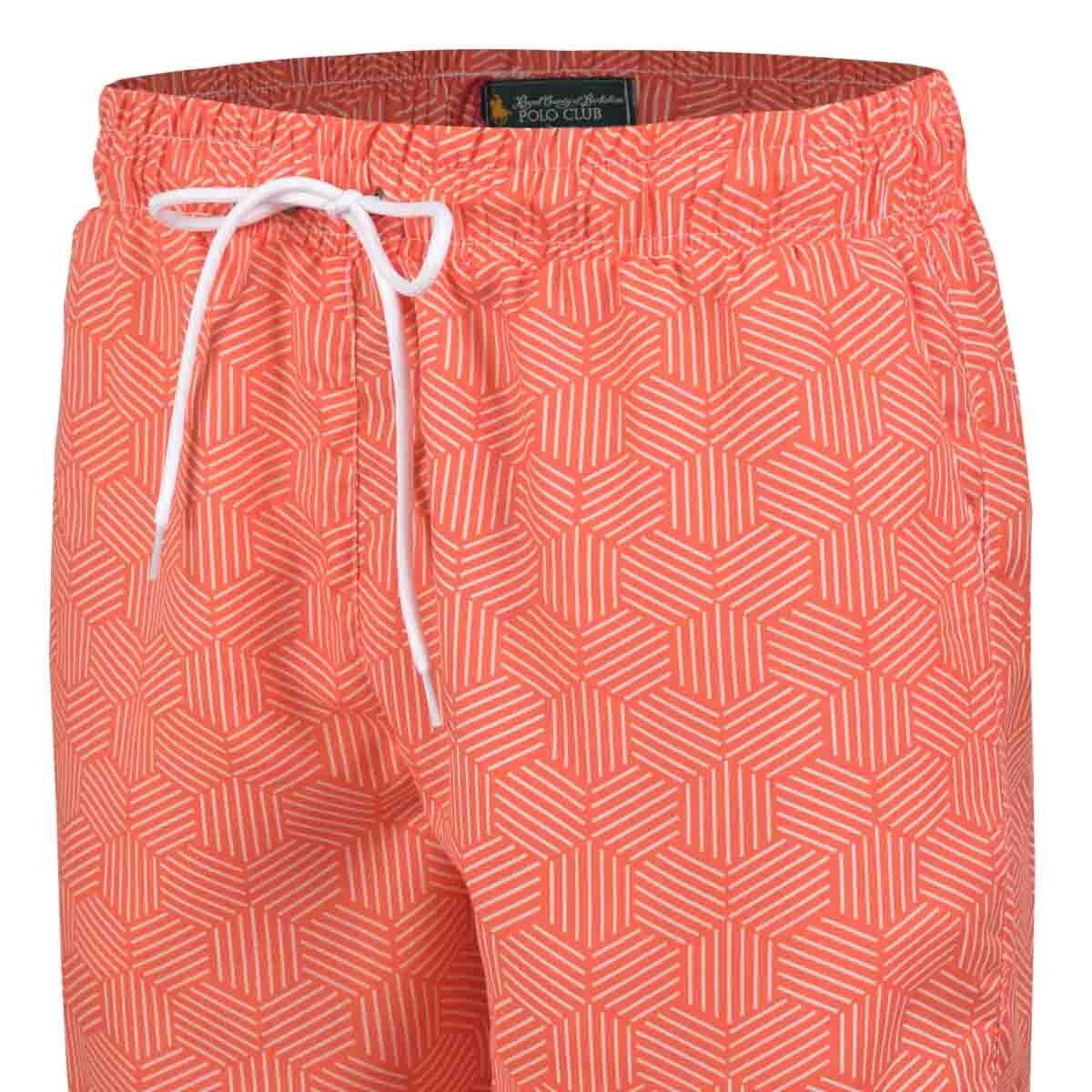 Traje de Baño Hexágonos Naranja Polo Club