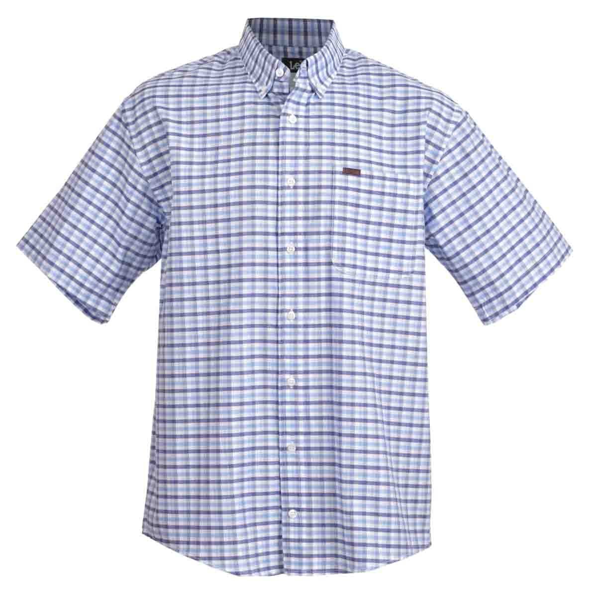 Camisa Classic Manga Corta Color Azul Lee