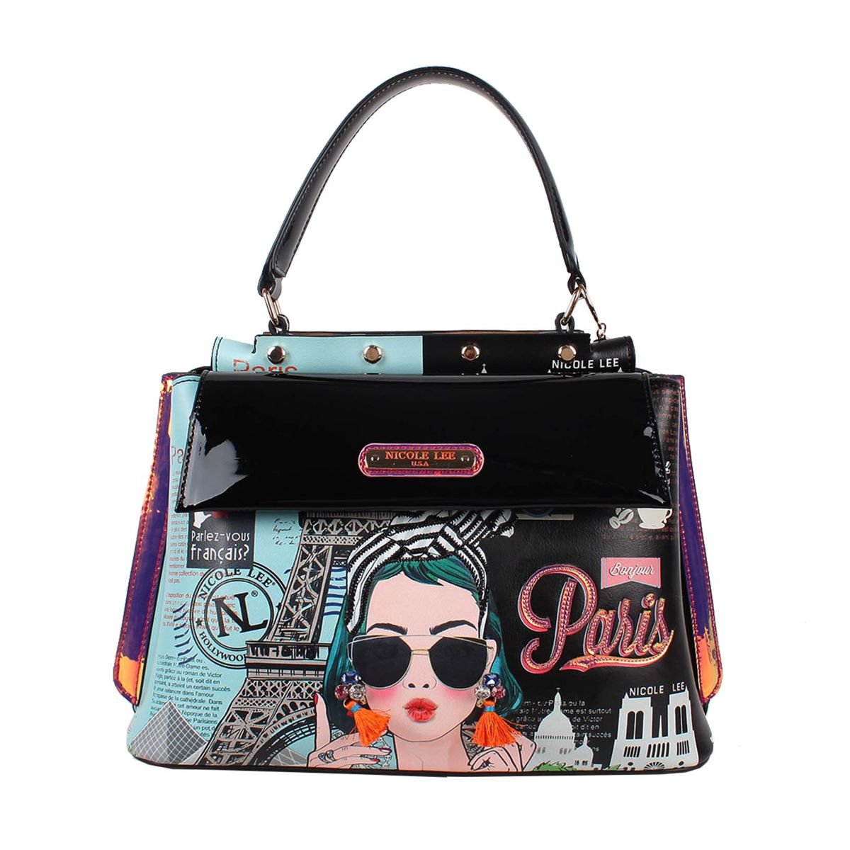 Bolso Handbag con Aplicaciones Nicole Lee