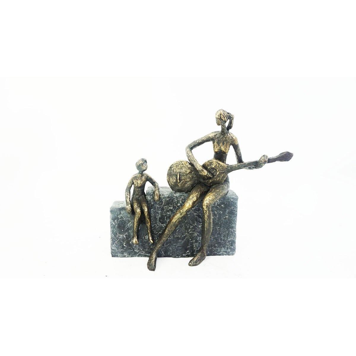 Figura Abstracta Humano Madre e Hijo Guitarra Graceful Arts