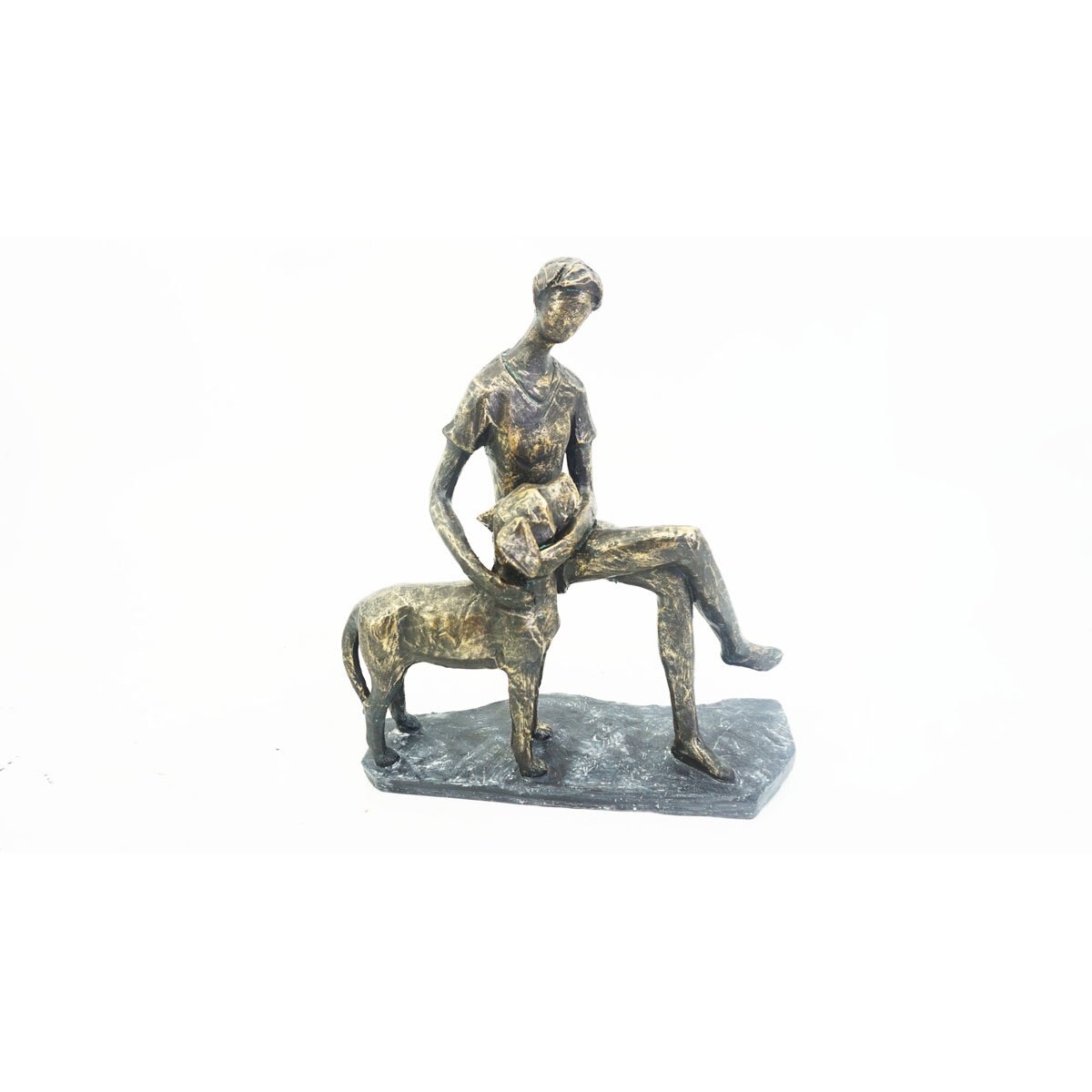 Figura Abstracta Humano Mama Y Perro Graceful Arts