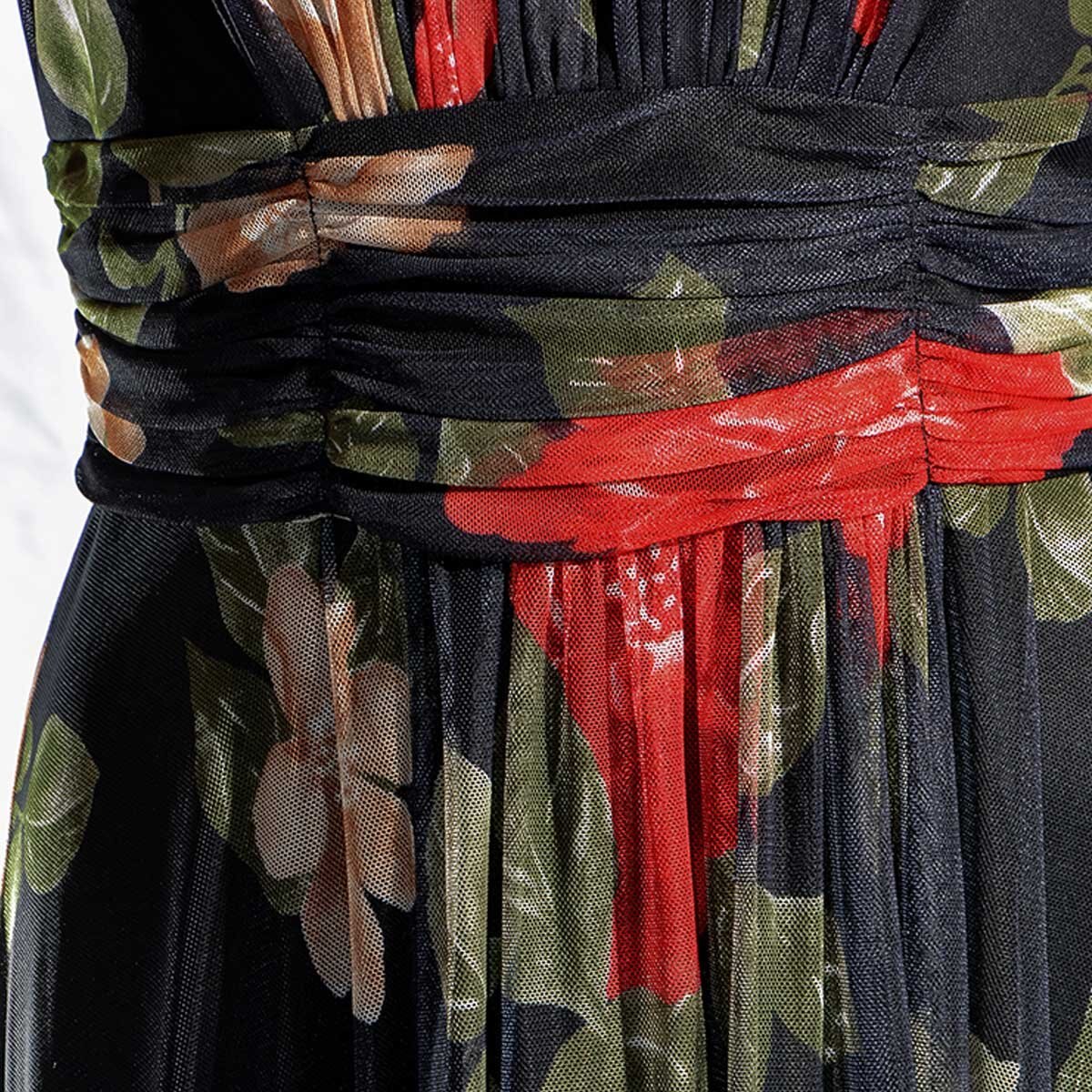 Vestido de Fiesta Largo Sin Mangas con Estampado Tehfi