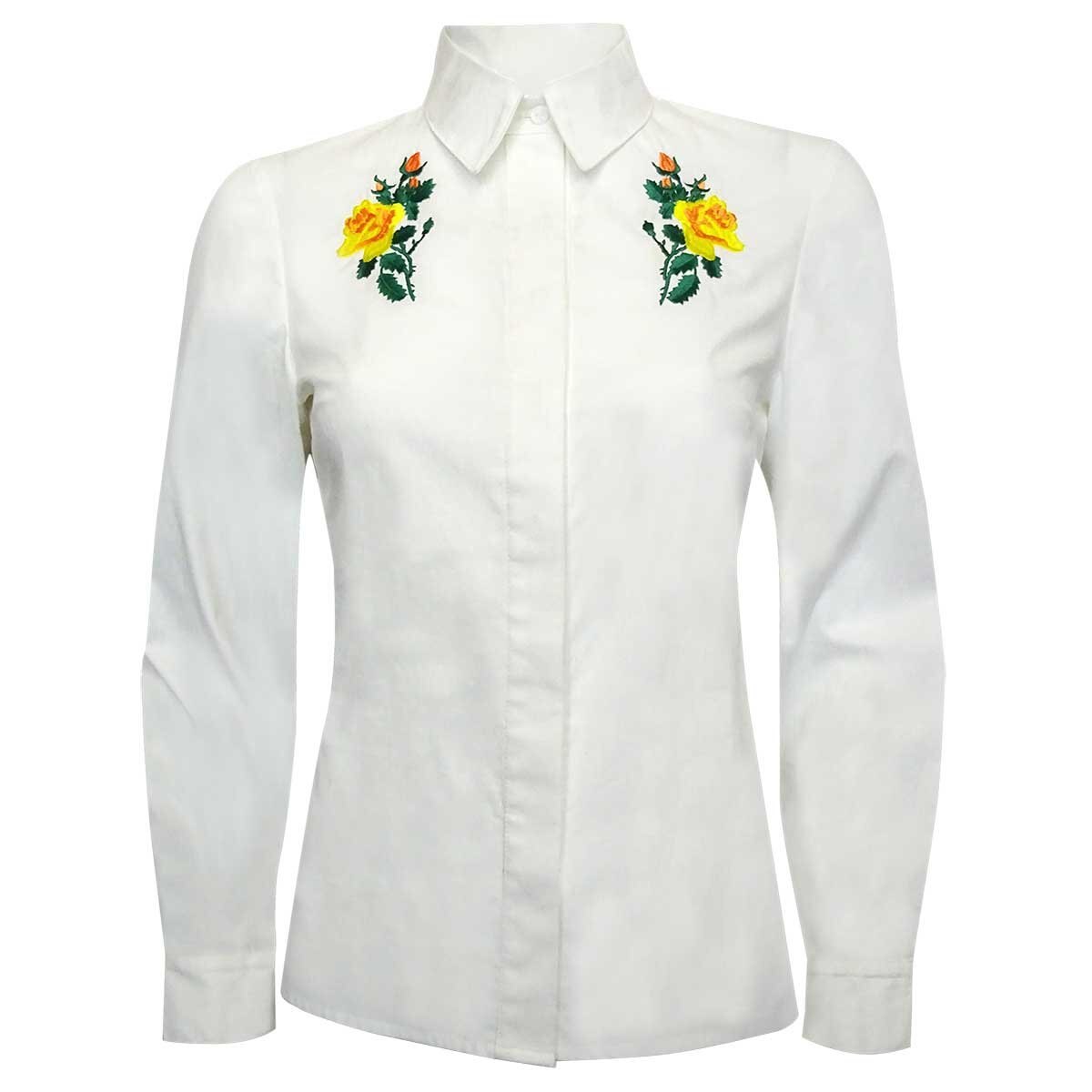 camisa de dama manga larga