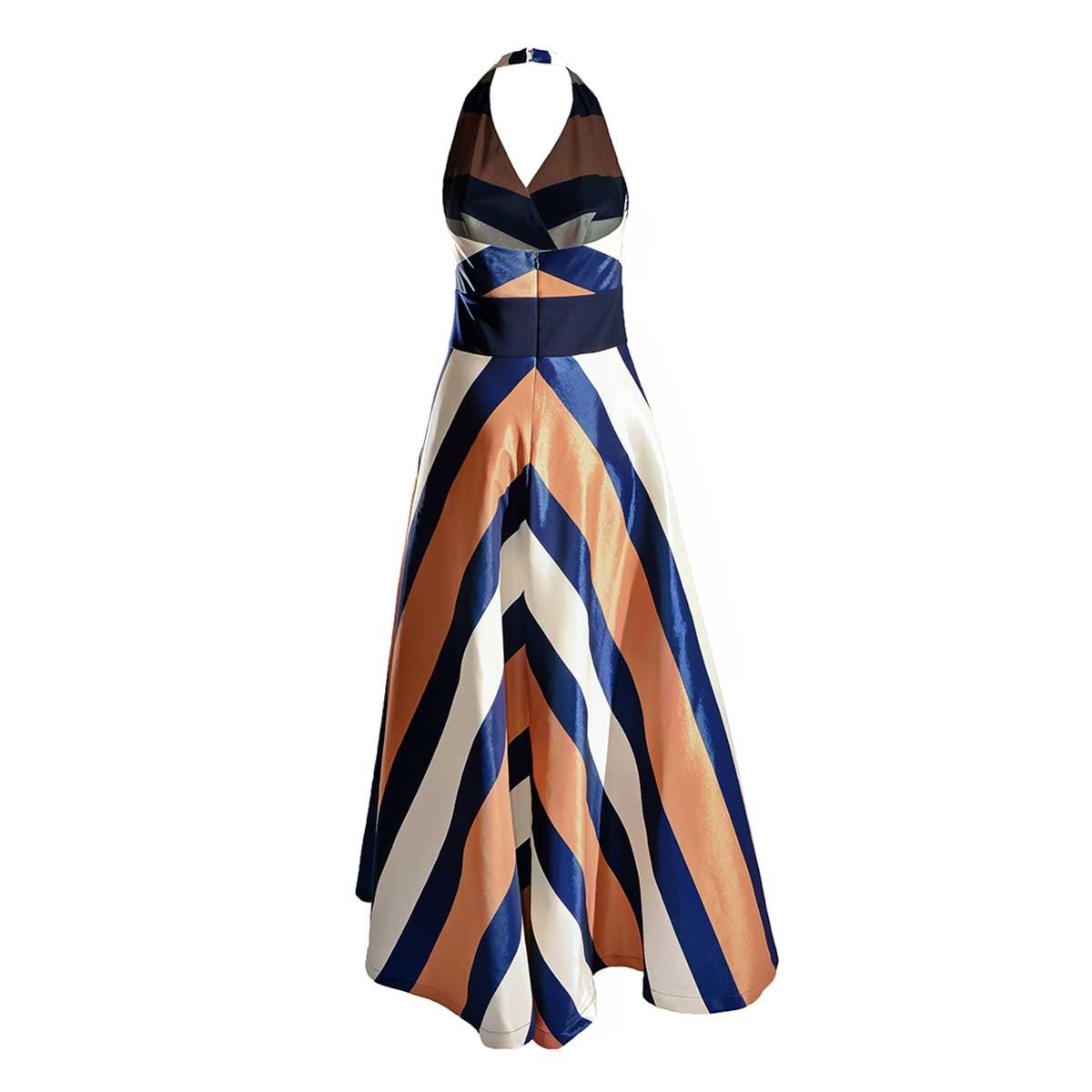 Vestido de Fiesta Largo Halter Escote V Tehfi
