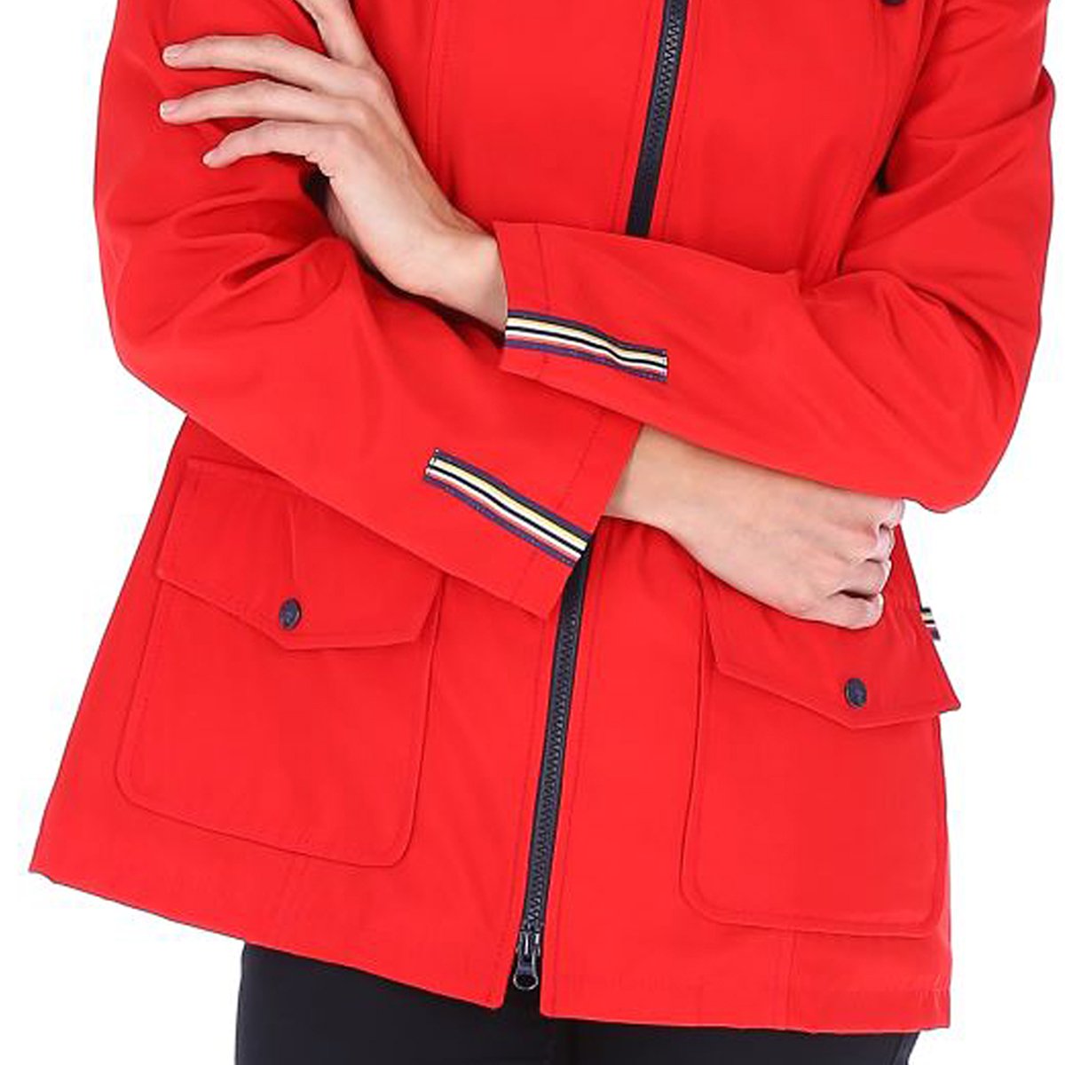 Gabardina con Cinta de Adorno en Capucha Shyla