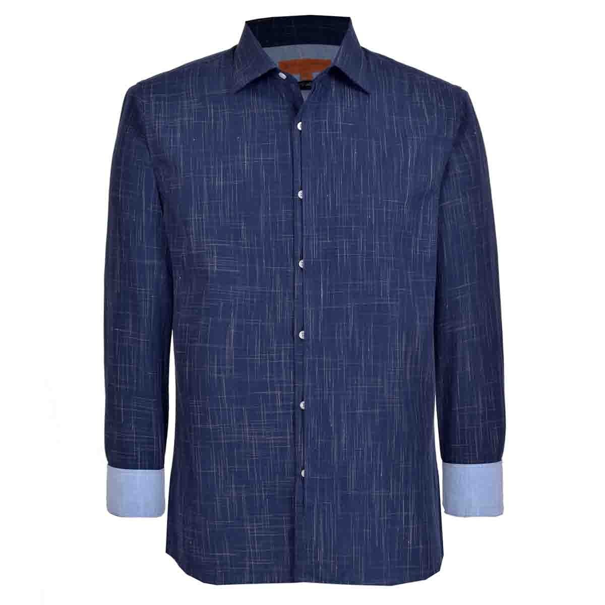 Camisa de Vestir Raven Color Azul Carlo Corinto Slim Fit