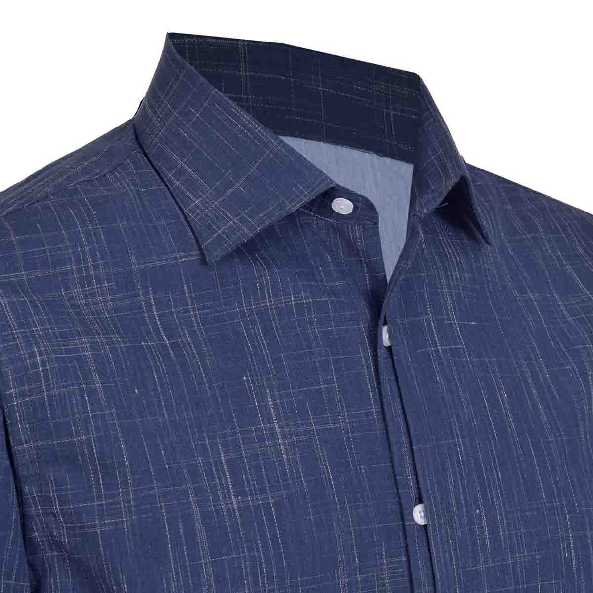 Camisa de Vestir Raven Color Azul Carlo Corinto Slim Fit