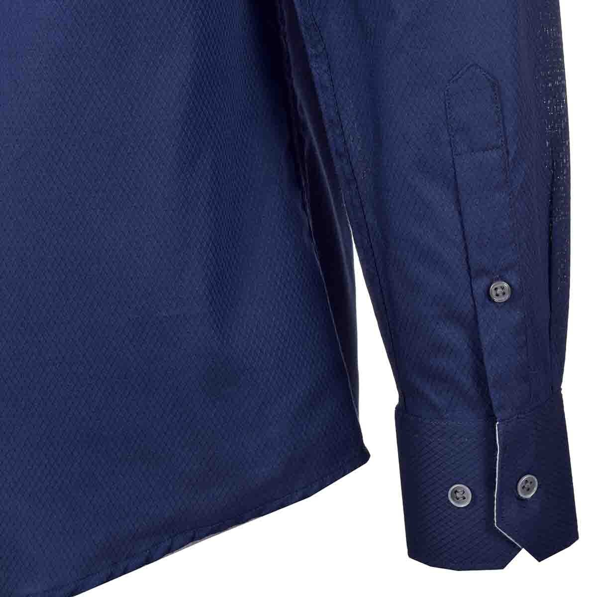 Camisa de Vestir Therin Color Azul Carlo Corinto Slim Fit