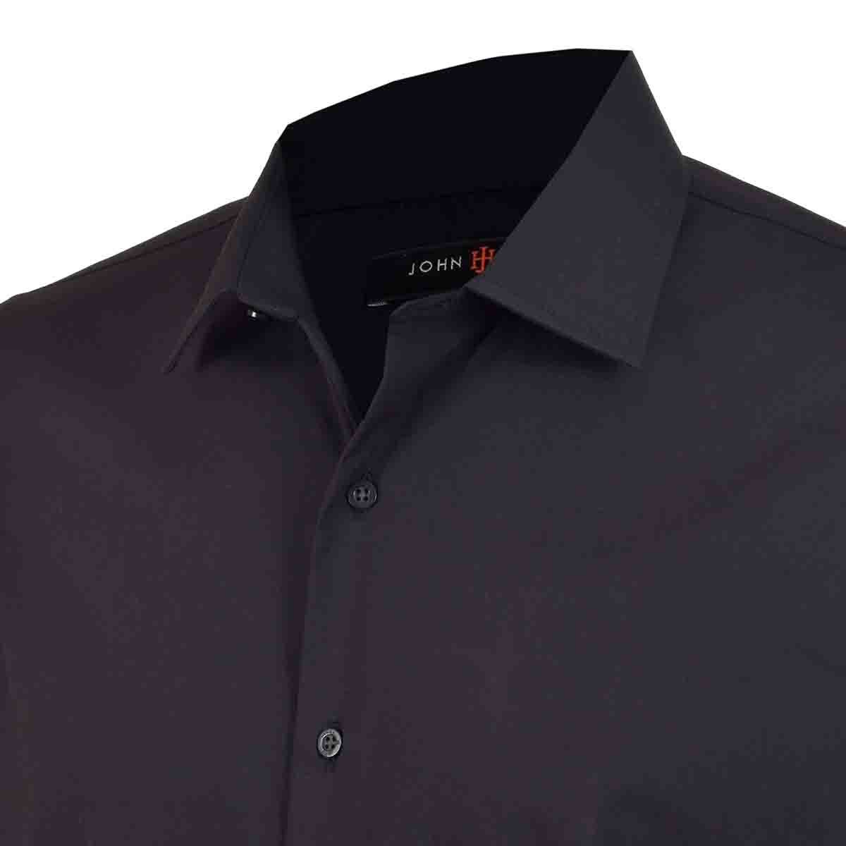 Camisa de Vestir Color Negro John Henry