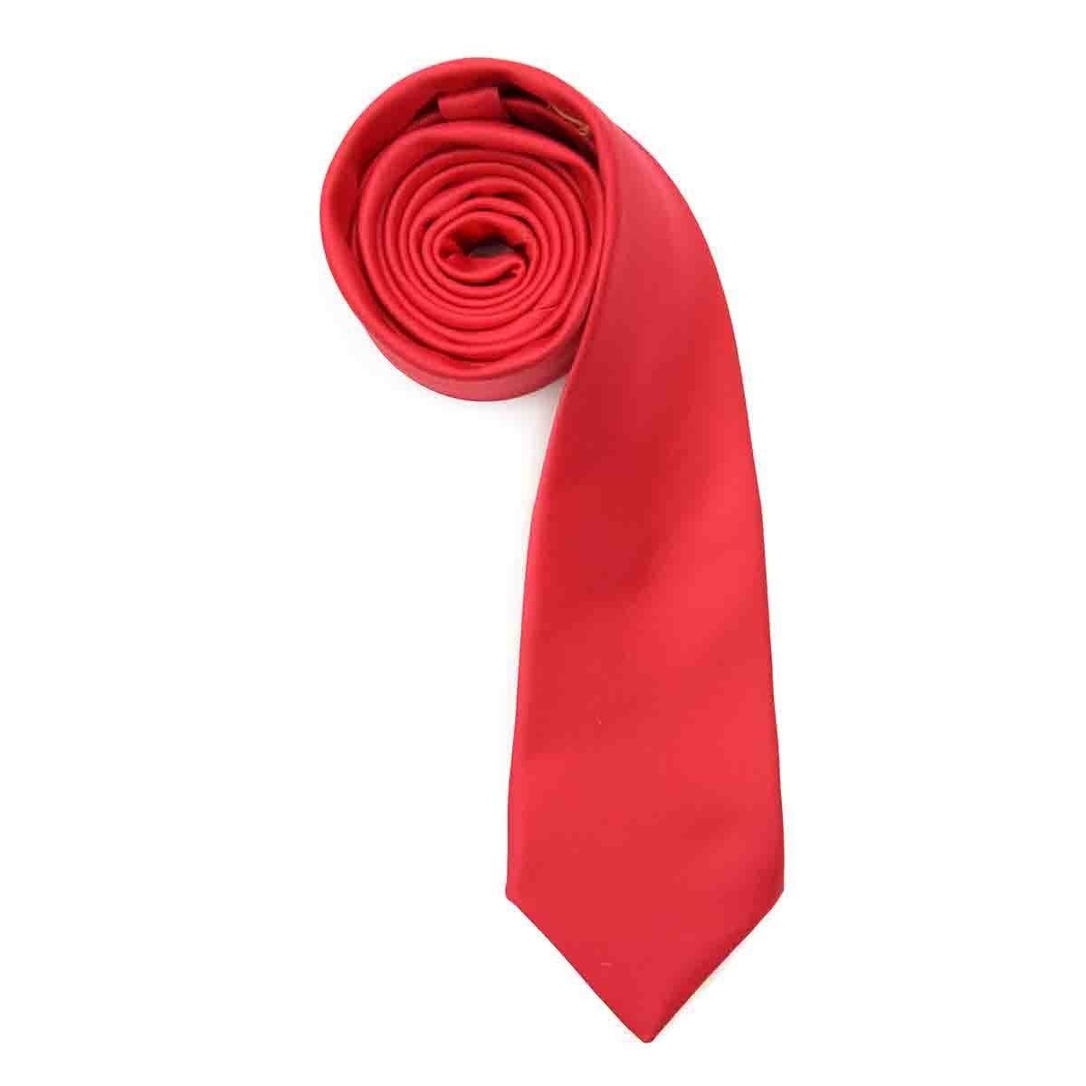 Corbata Color Rojo de Poliéster Carlo Corinto
