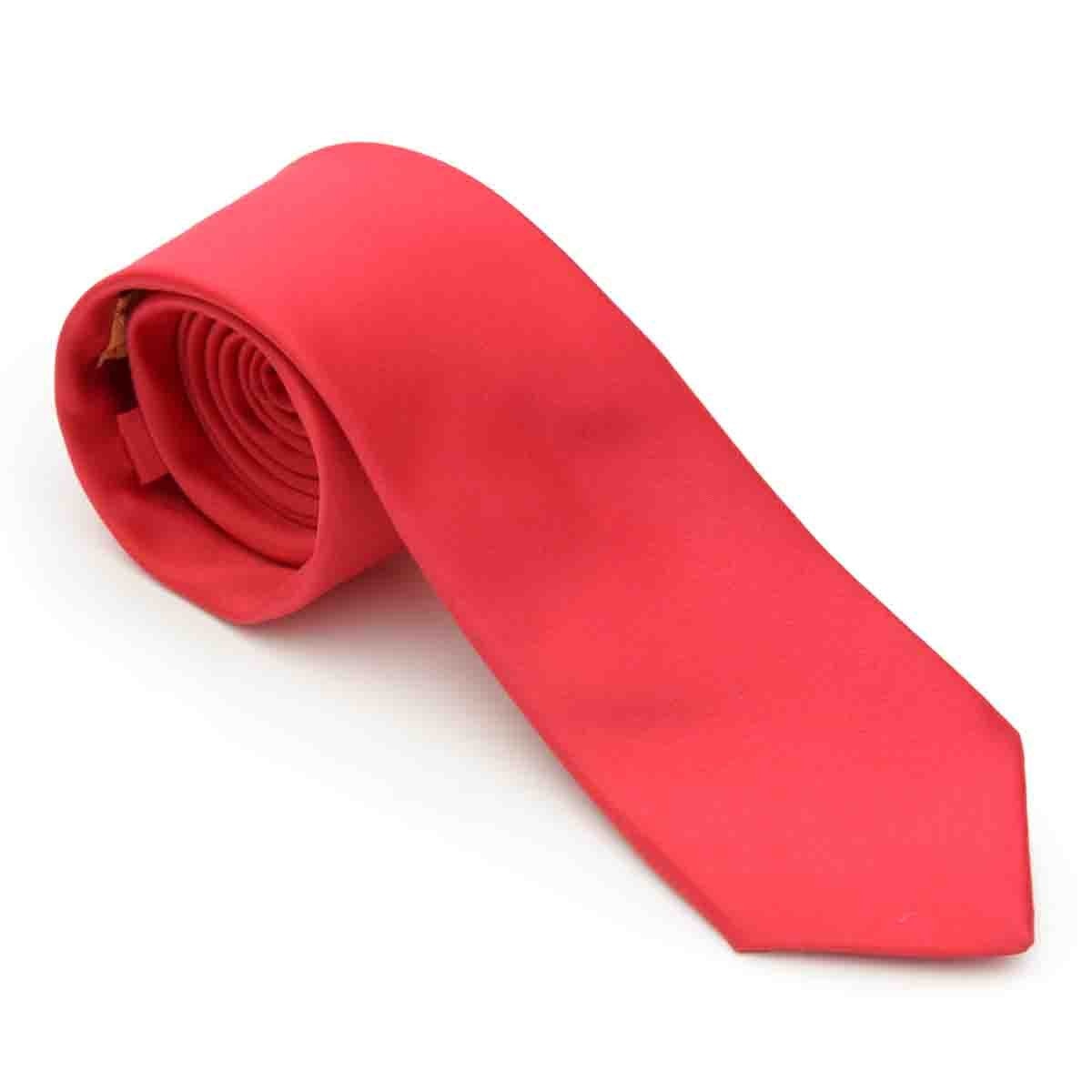 Corbata Color Rojo de Poliéster Carlo Corinto