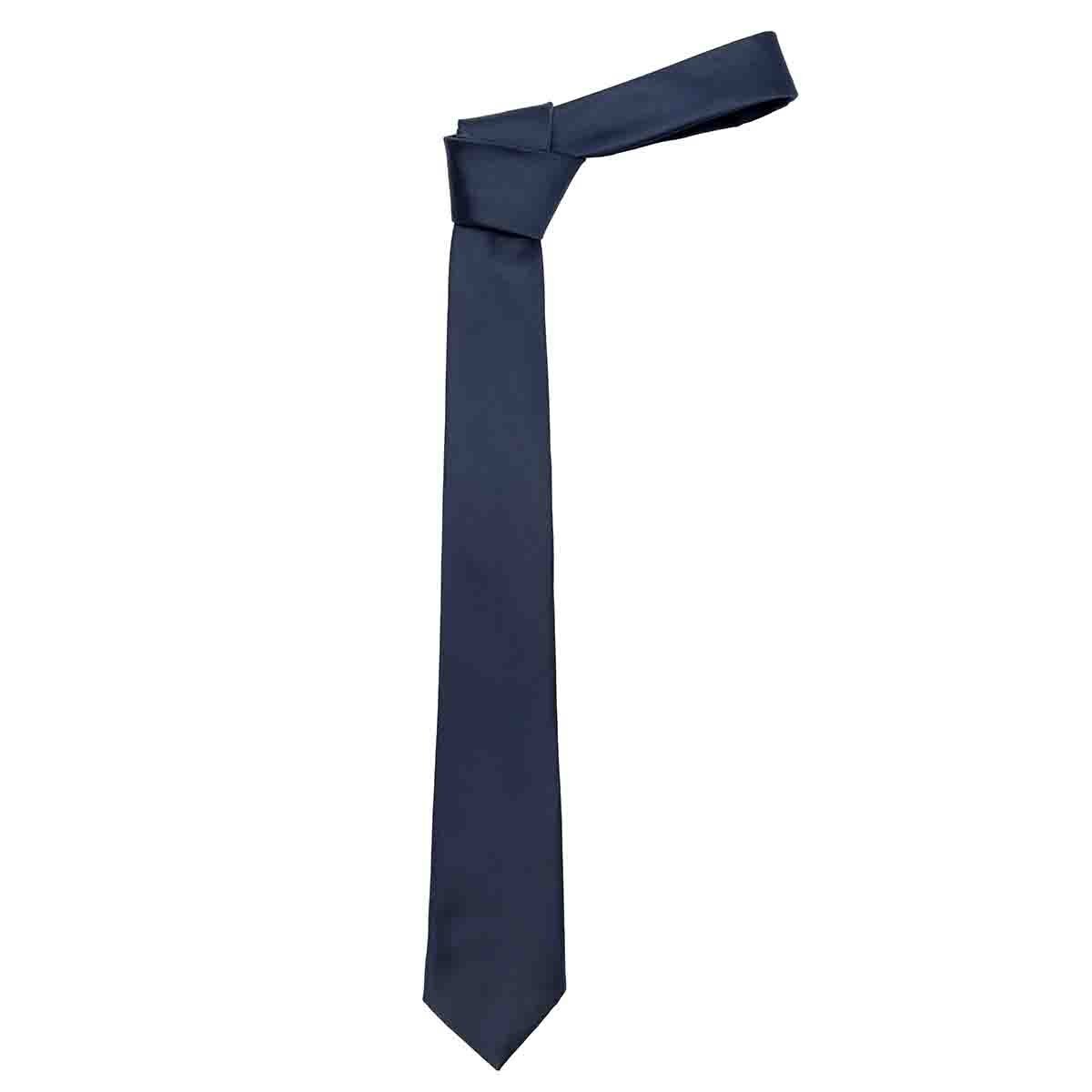 Corbata Color Marino de Poliéster Carlo Corinto
