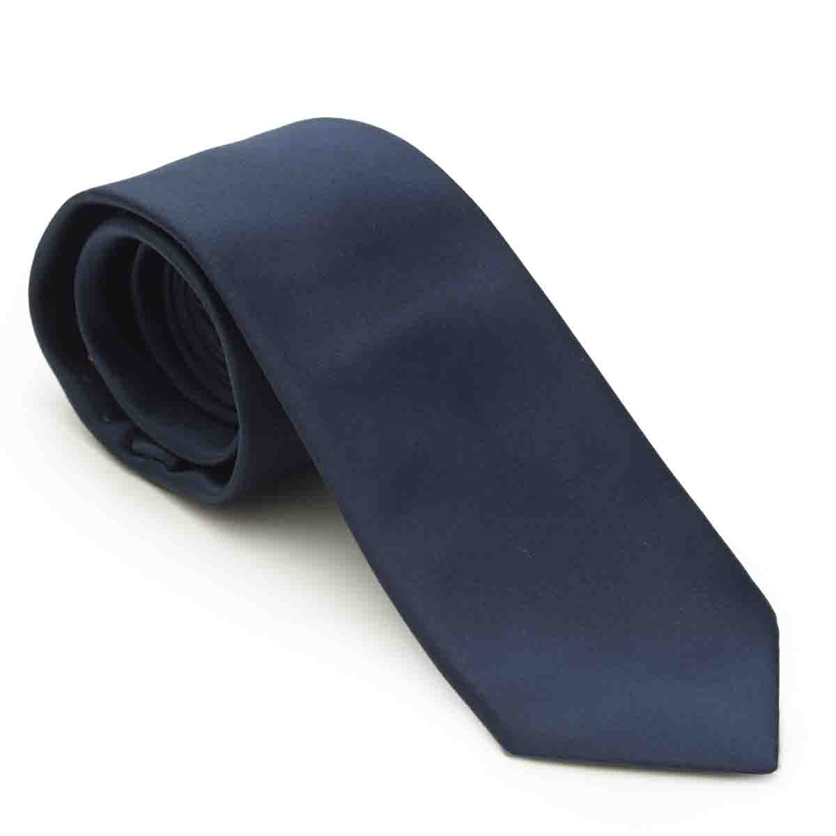 Corbata Color Marino de Poliéster Carlo Corinto
