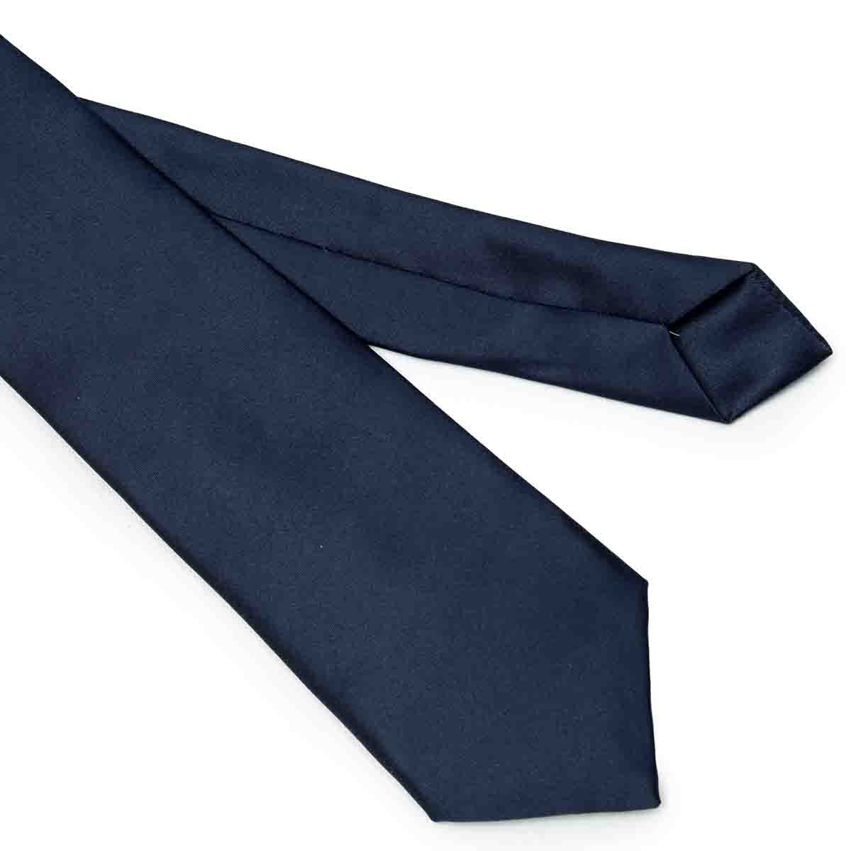 Corbata Color Marino de Poliéster Carlo Corinto