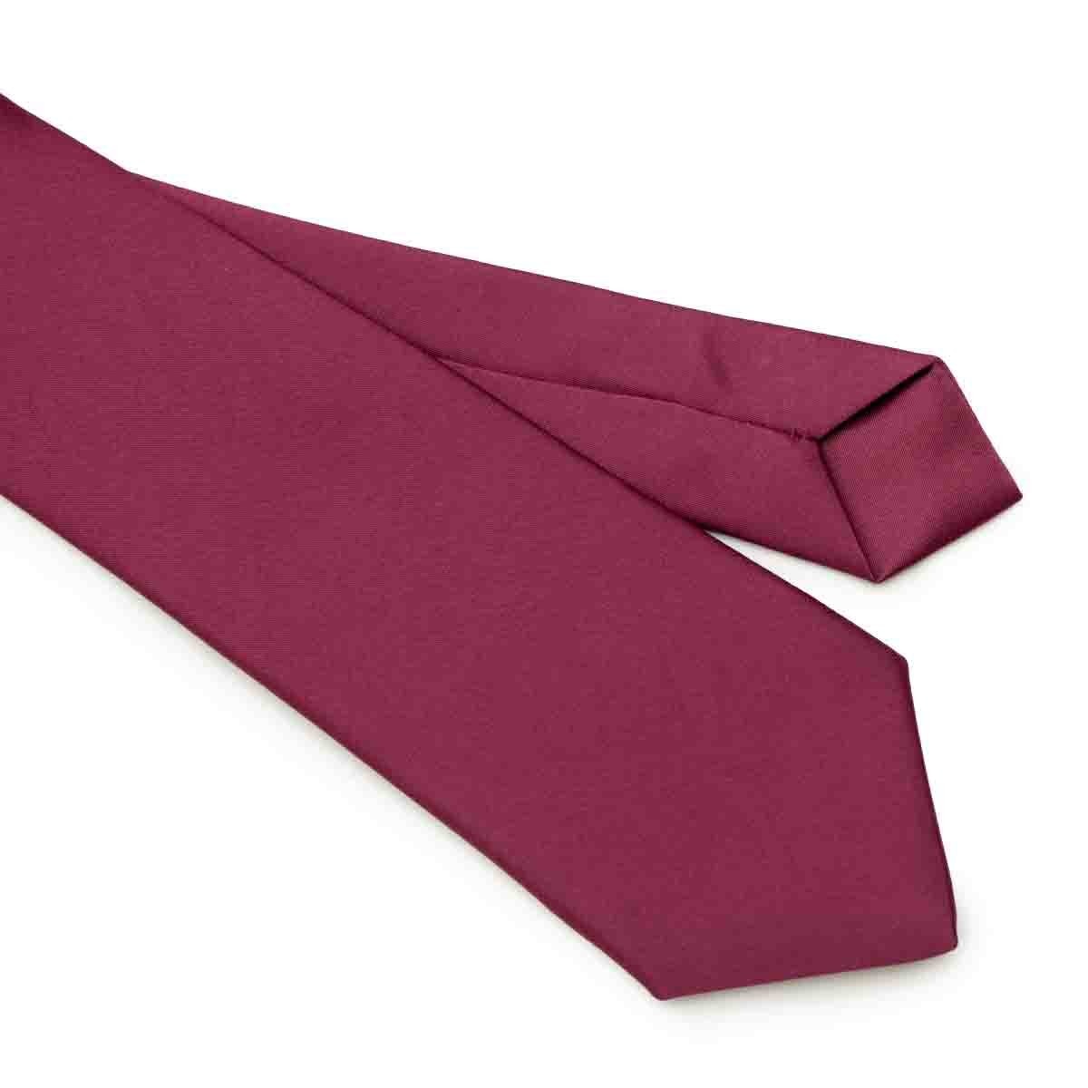 Corbata Color Vino de Poliéster Carlo Corinto