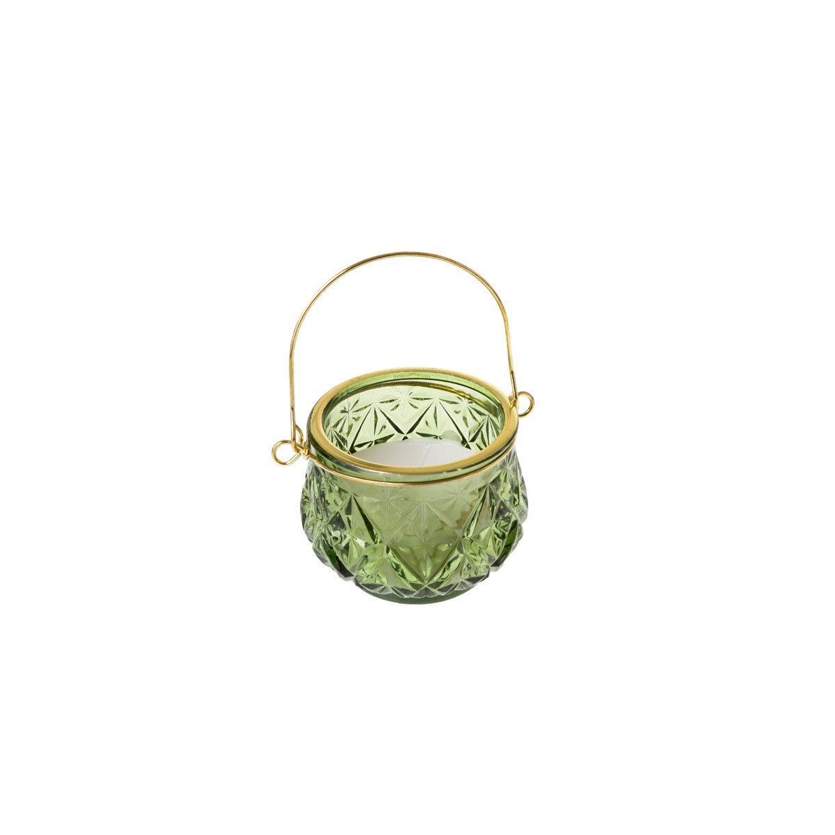 Home Nature Vela Aromatica en Frasco de Vidrio Redondo Color Verde