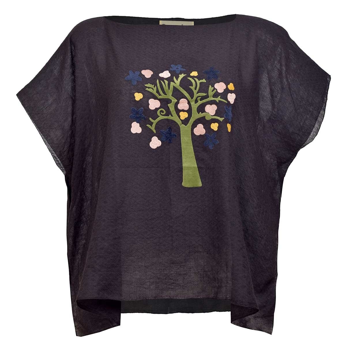 Blusa para Dama Cuadrada con Bordado Banana Jeans