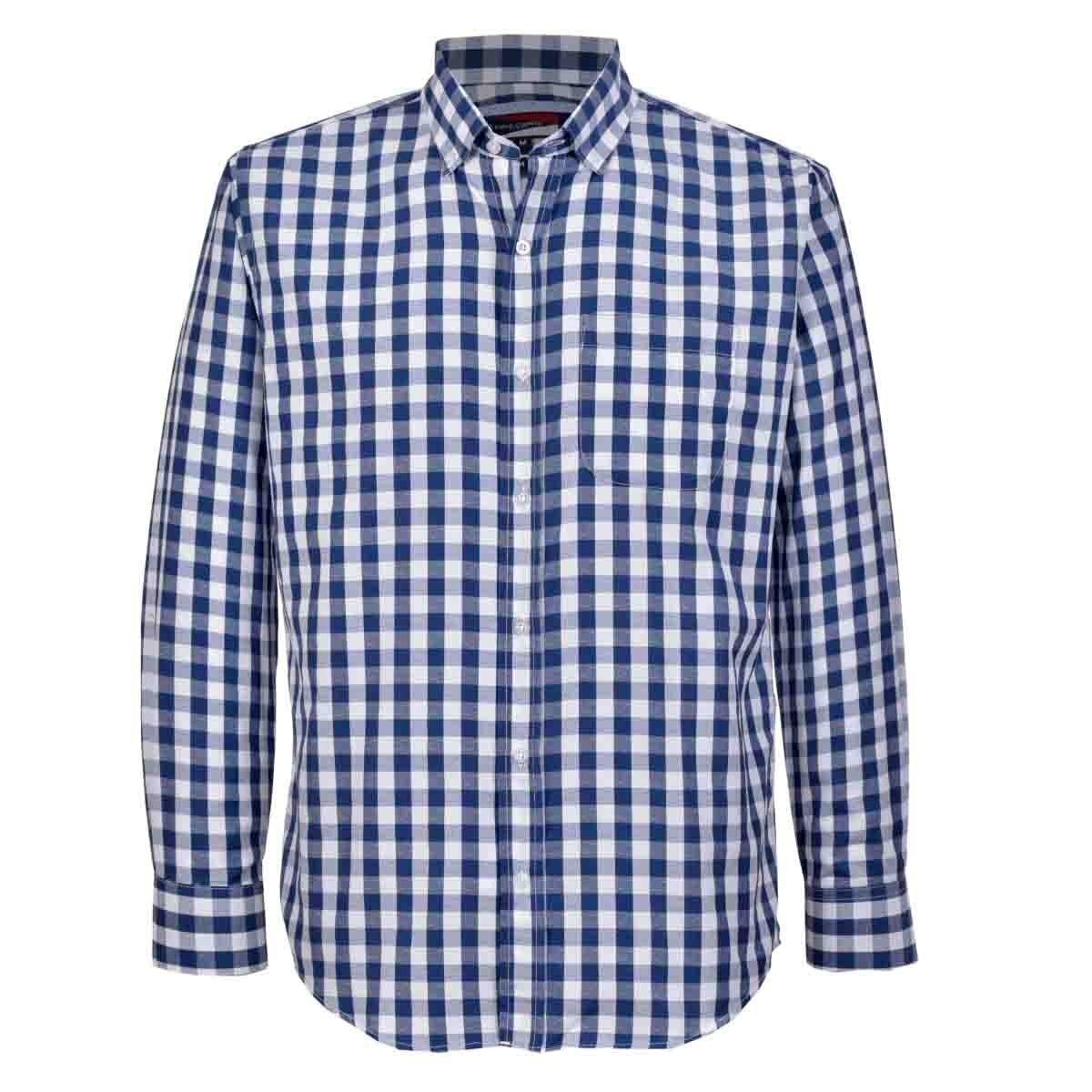 Camisa Casual Atlanta Manga Larga Color Azul Carlo Corinto