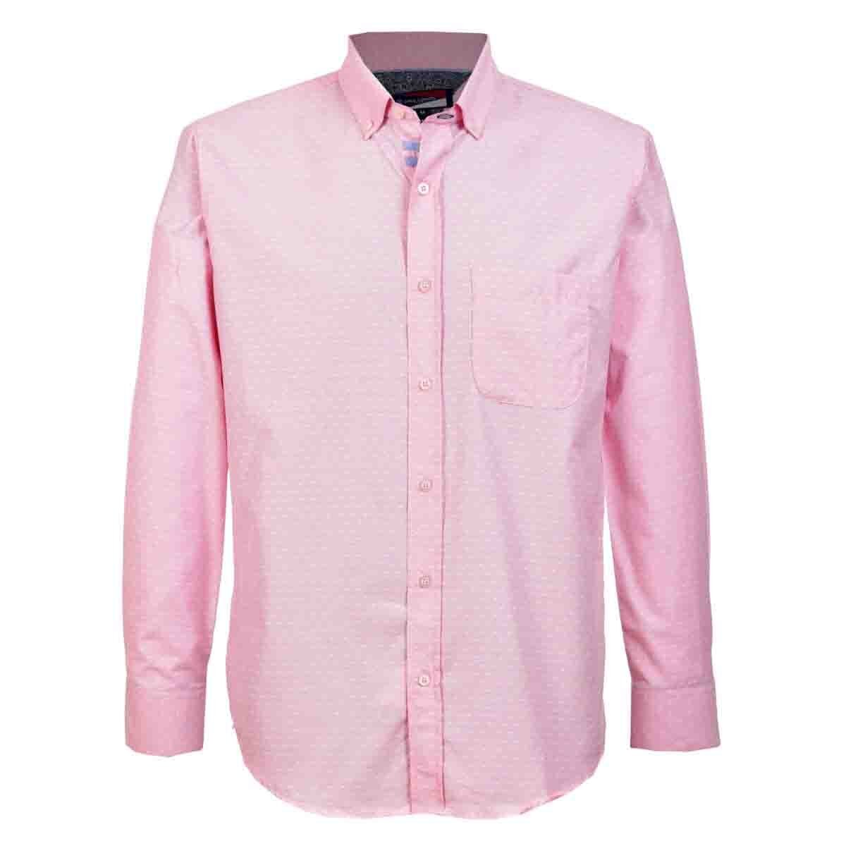 Camisa Slim Fit Manga Larga Ohio Color Rosa Carlo Corinto