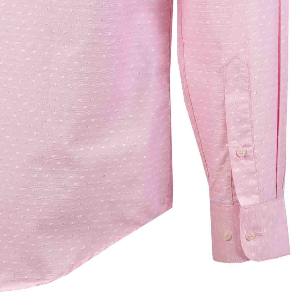 Camisa Slim Fit Manga Larga Ohio Color Rosa Carlo Corinto