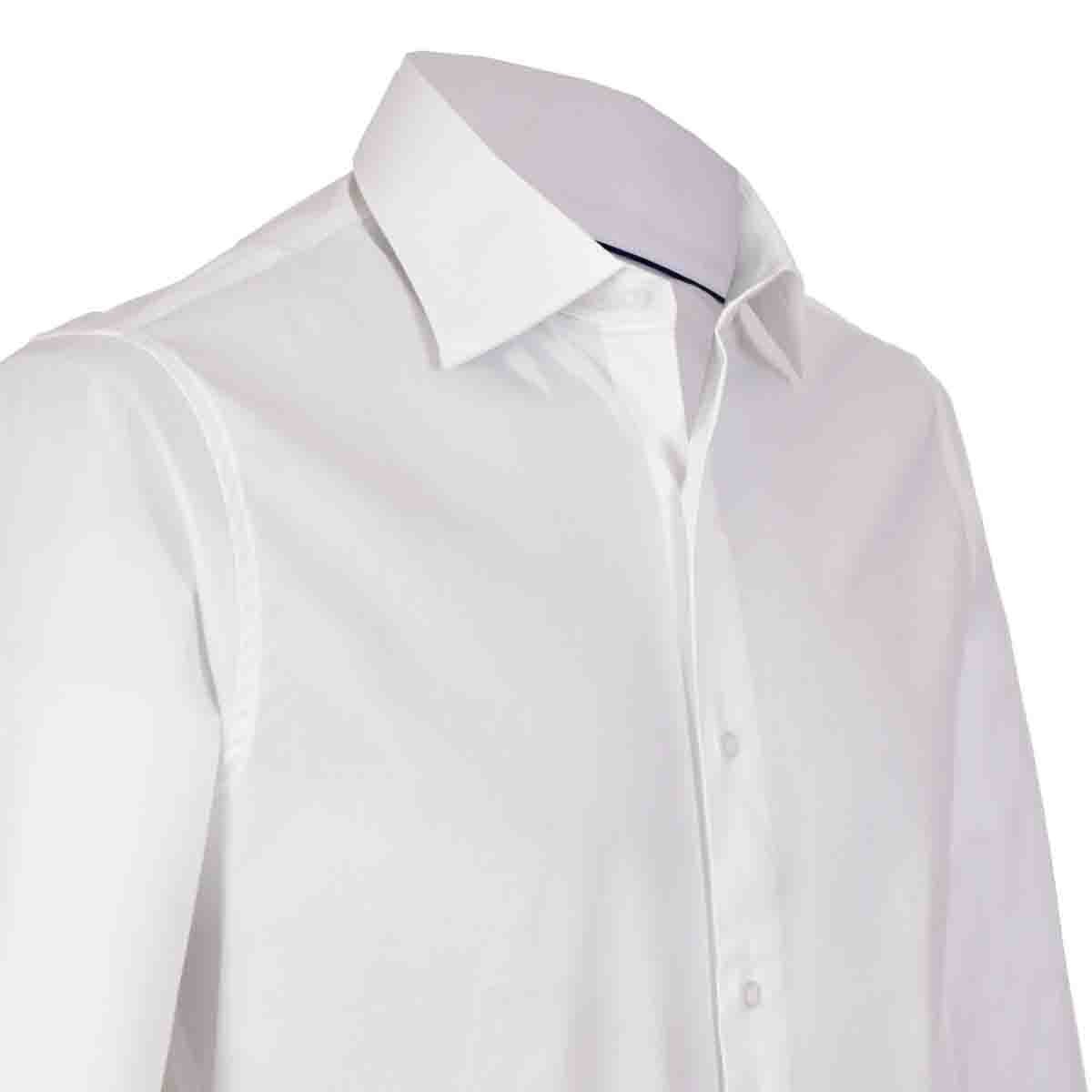 Camisa de Vestir Slim Fit Color Blanco Carlo Corinto
