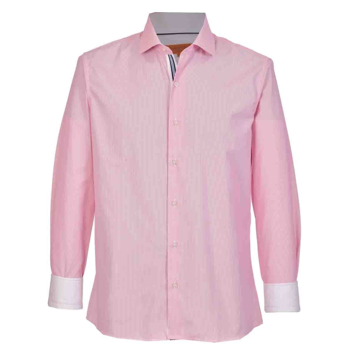 Camisa de Vestir Slim Fit Color Rojo Combinado Carlo Corinto