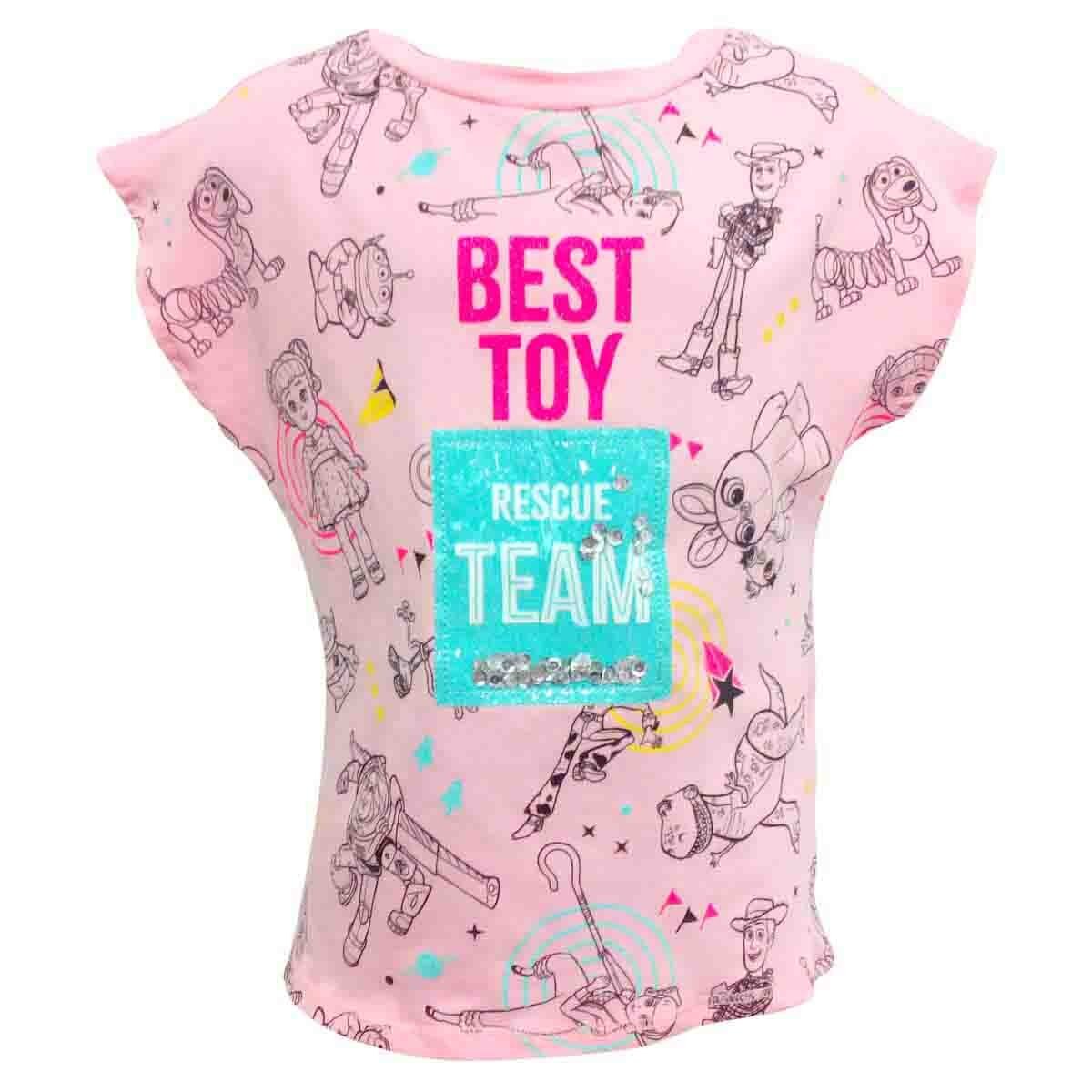 Playera Estampada al Frente con Aplicación Toy Story para Niña