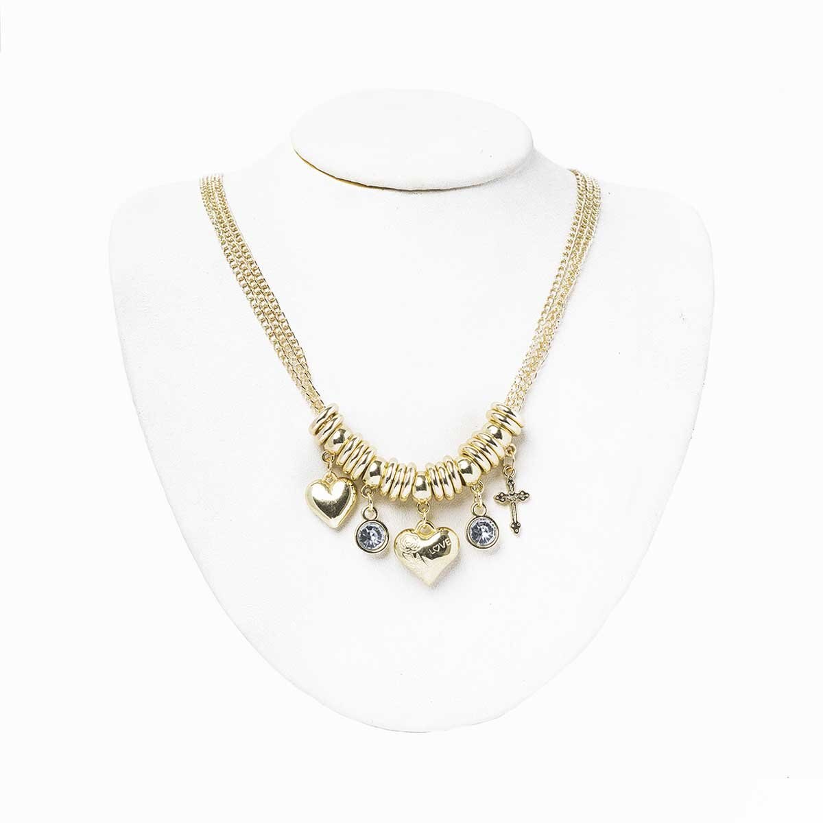 Juego Aretes Y Collar Dorado Wonder Charms