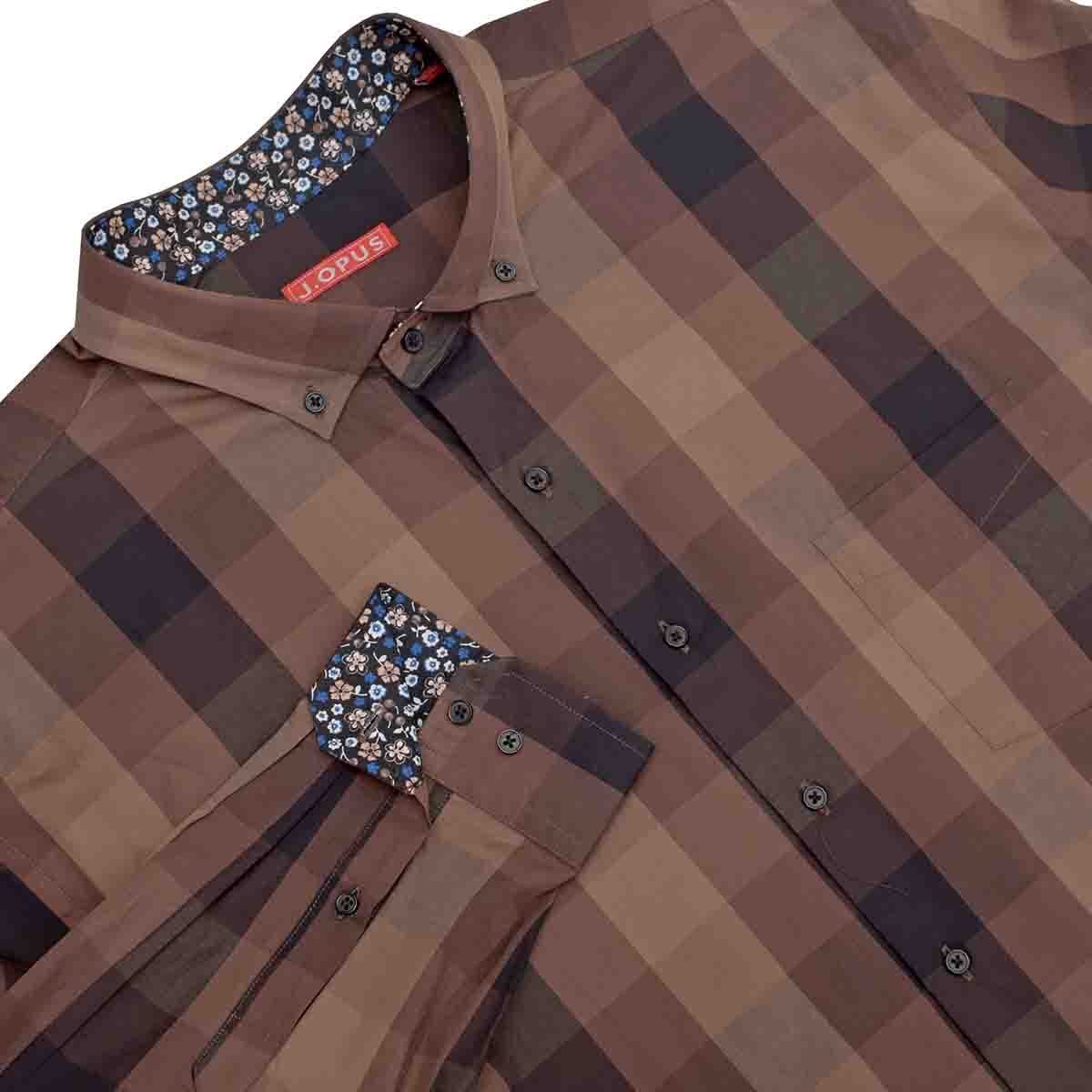 Camisa Manga Larga Color Café J. Opus