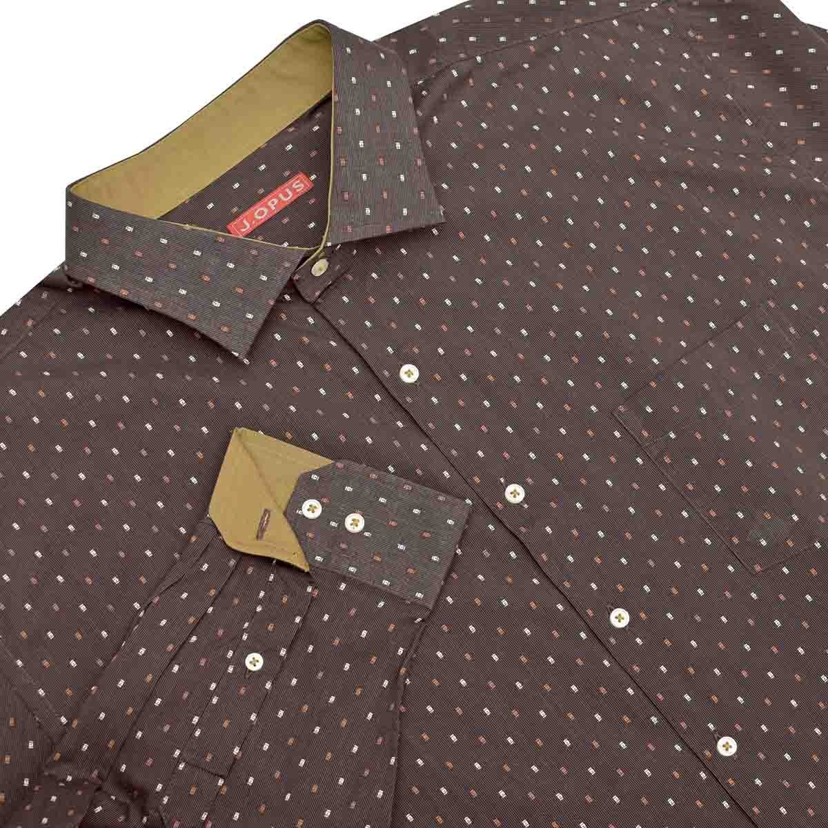 Camisa Manga Larga Color Café J. Opus