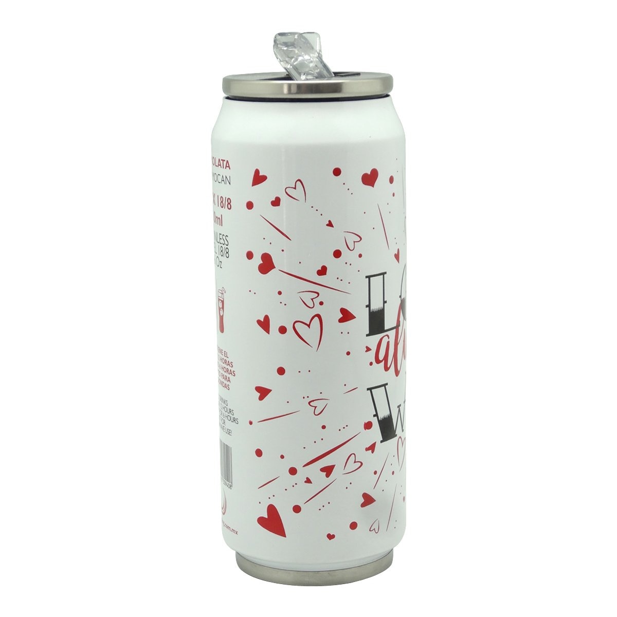 Termo Lata a Inox Love Blanco 500 Ml Running Decora