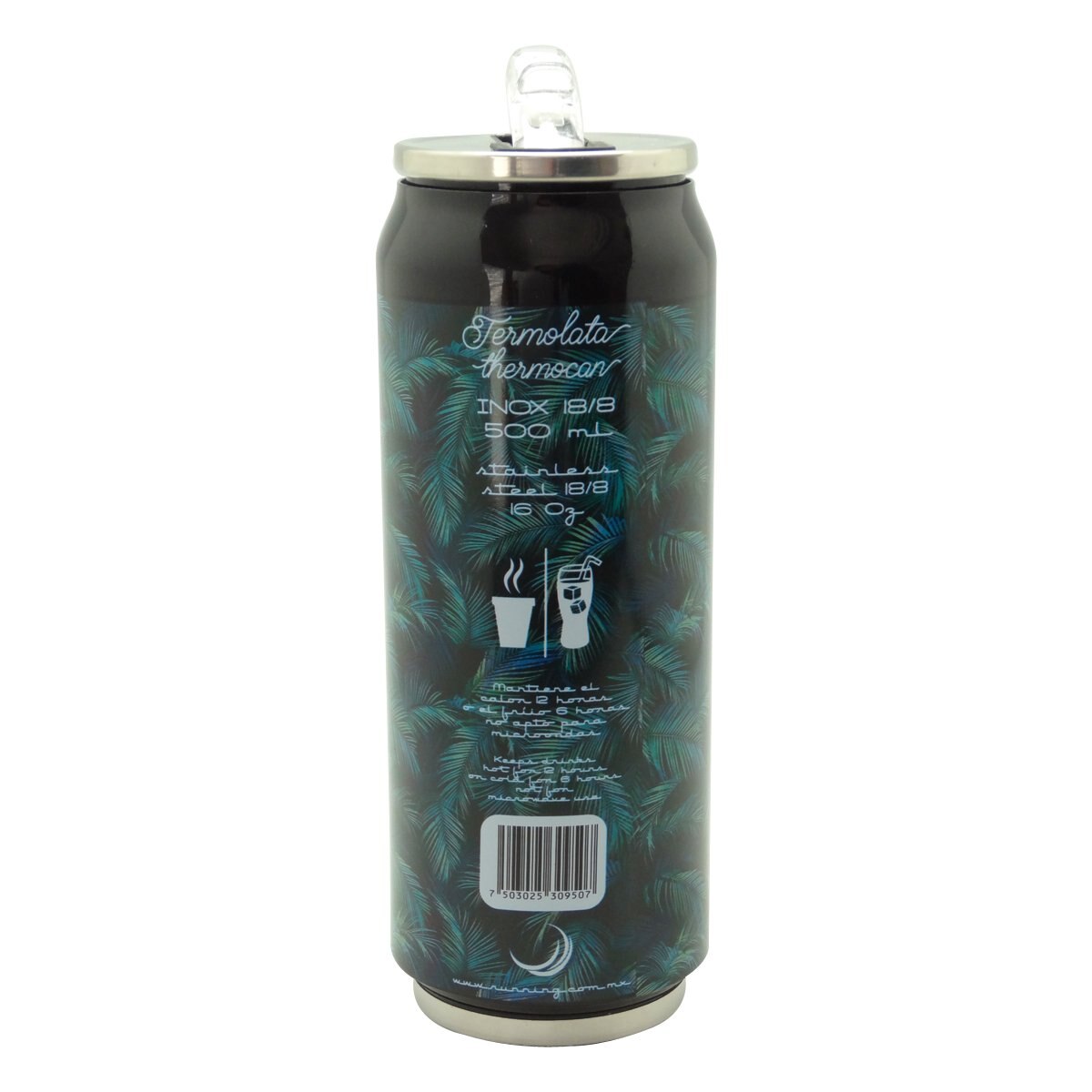 Termo Lata a Inox Lata Moment Negro 500 Ml Running Decora