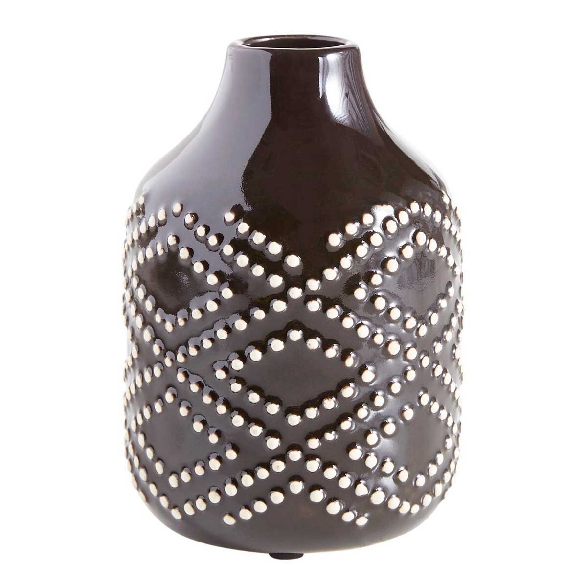 Vasija Black & White Dots Pier 1 Imports