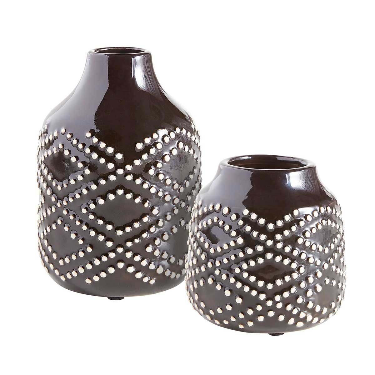 Vasija Mini Black & White Dots Pier 1 Imports