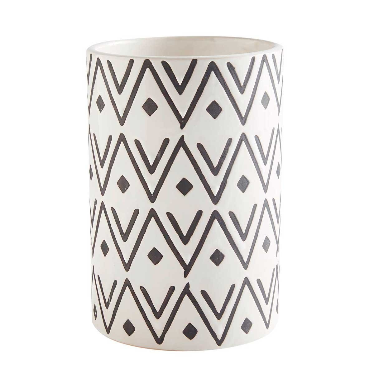 Vasija Tribal Blanco y Negro Pier 1 Imports