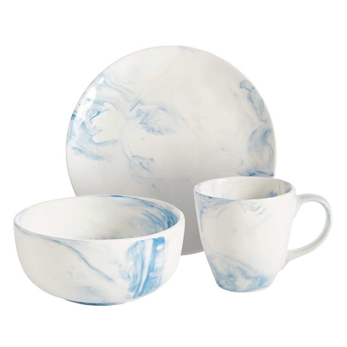 Bowl Marble Glaze Blue Pier 1 Imports