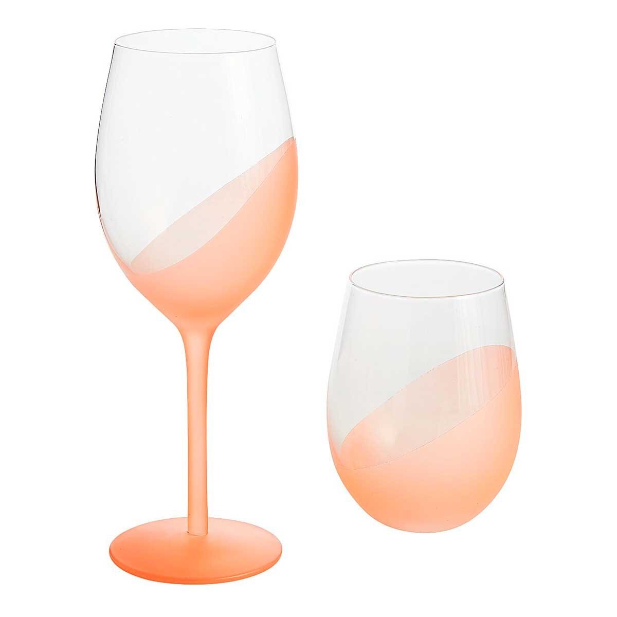 Copa Mattle Pink Dipped Goblet Pier 1 Imports