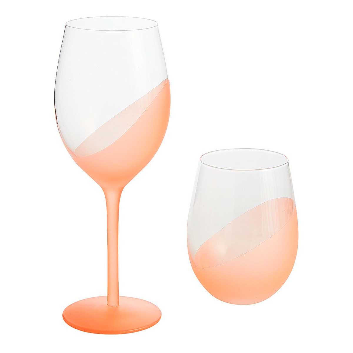Copa Matte Pink Dipped Stemless Pier 1 Imports