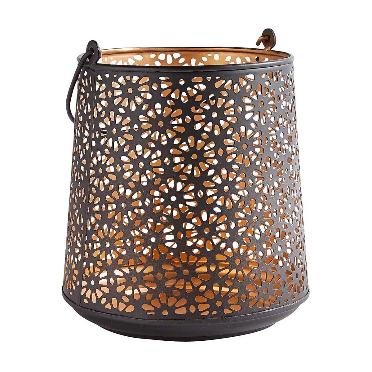 Linterna Grande Perforada Negra Pier 1 Imports