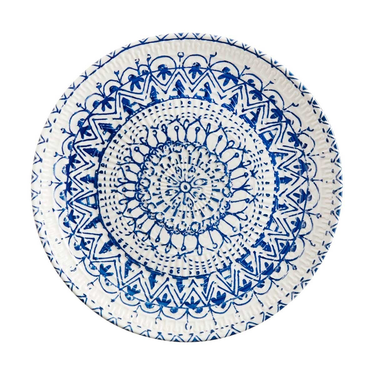 Plato Extendido Indigo Embossed Pier 1 Imports