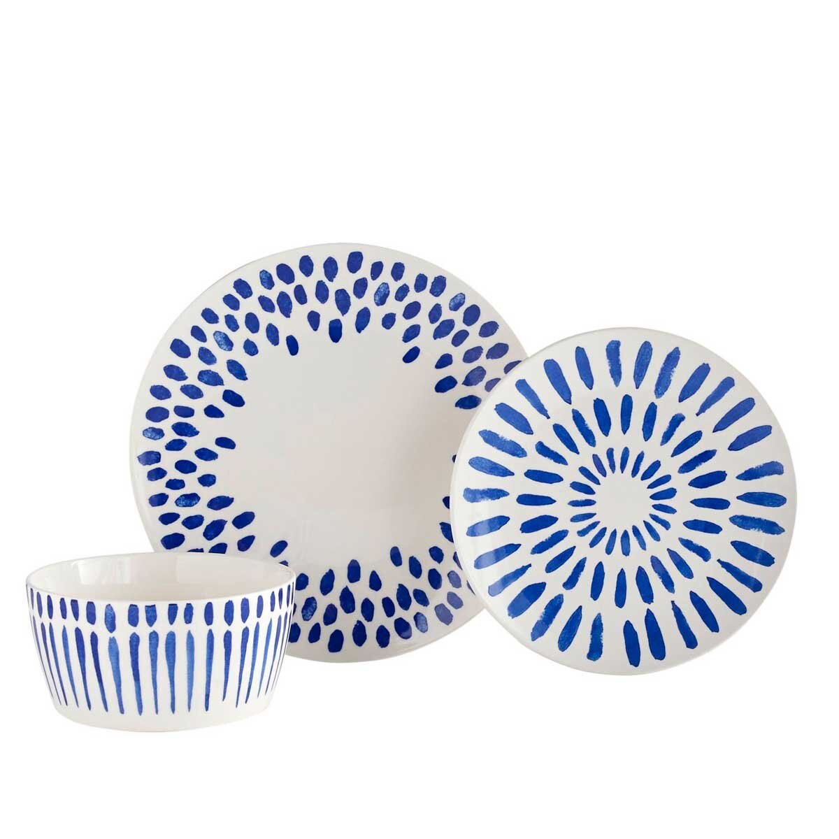 Bowl Cerealero Cobalt Blue & White Pier 1 Imports