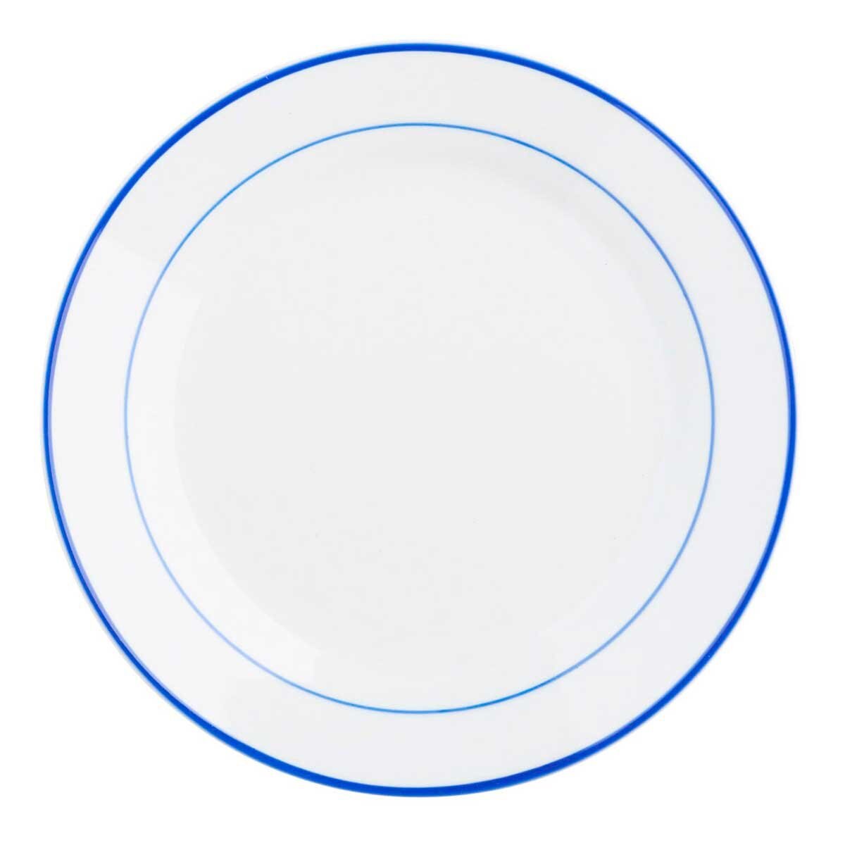 Plato Ensalada White & Blue Rim Pier 1 Imports