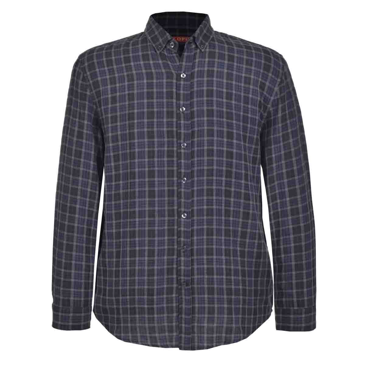 Camisa Manga Larga a Cuadros Bandeada J. Opus para Caballero