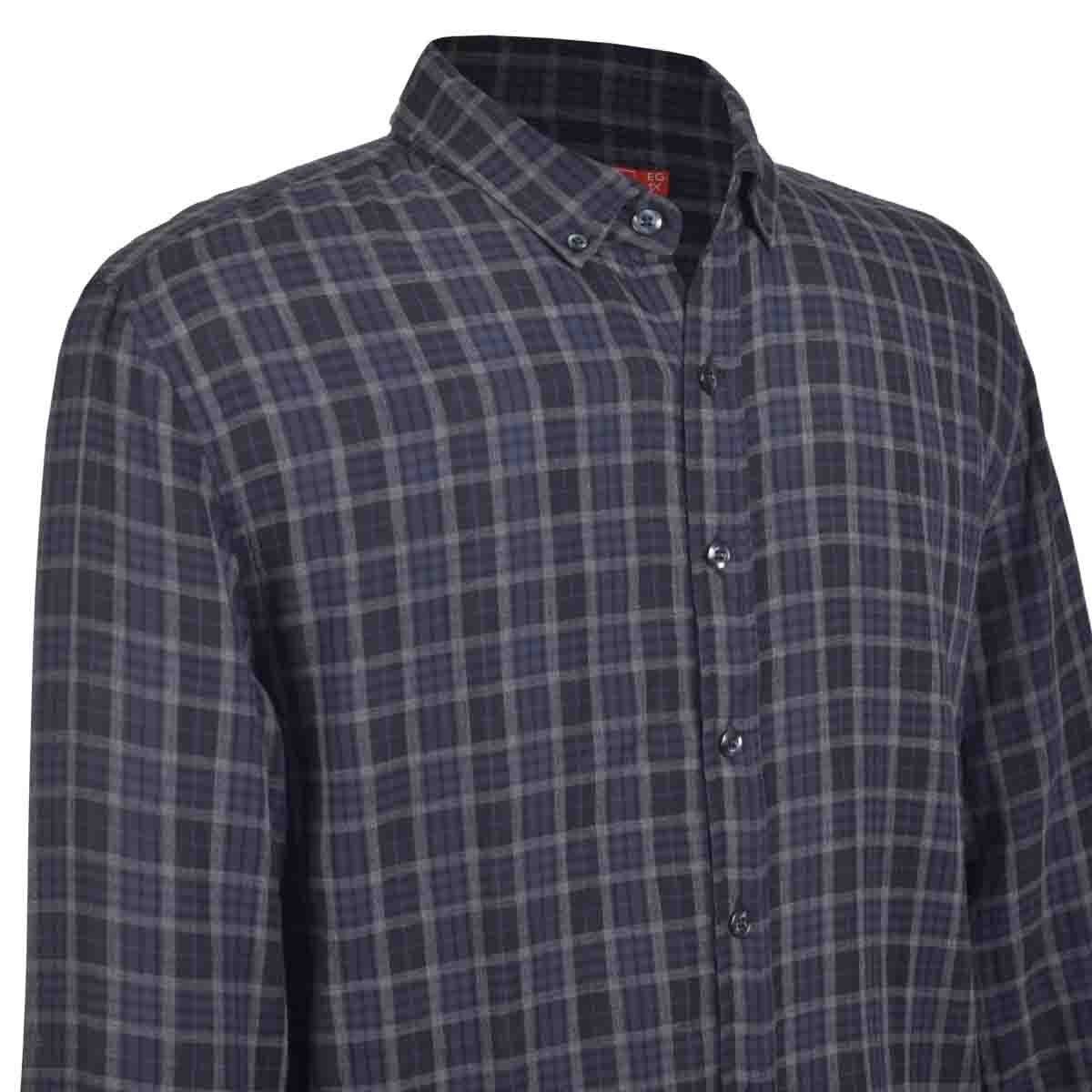 Camisa Manga Larga a Cuadros Bandeada J. Opus para Caballero
