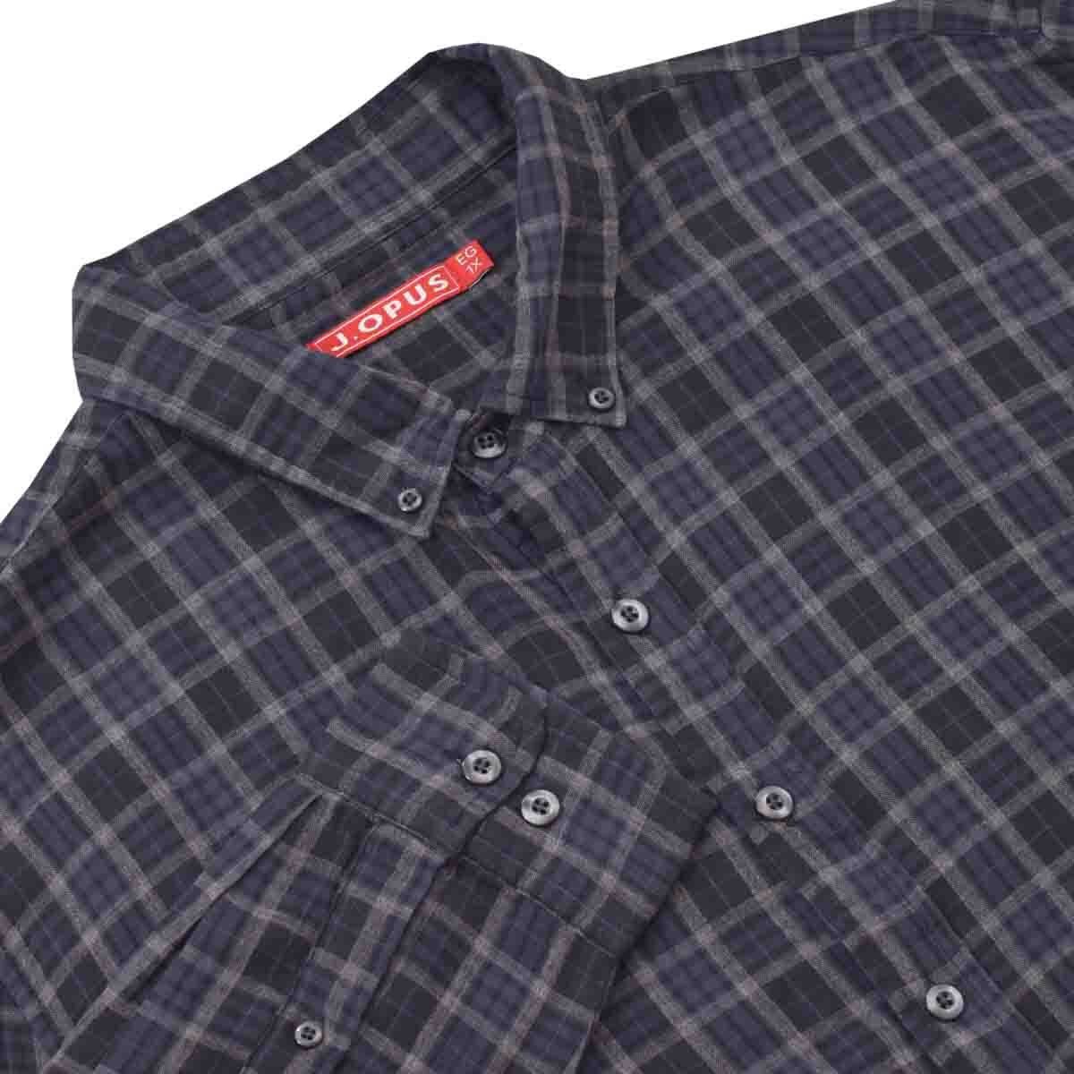 Camisa Manga Larga a Cuadros Bandeada J. Opus para Caballero