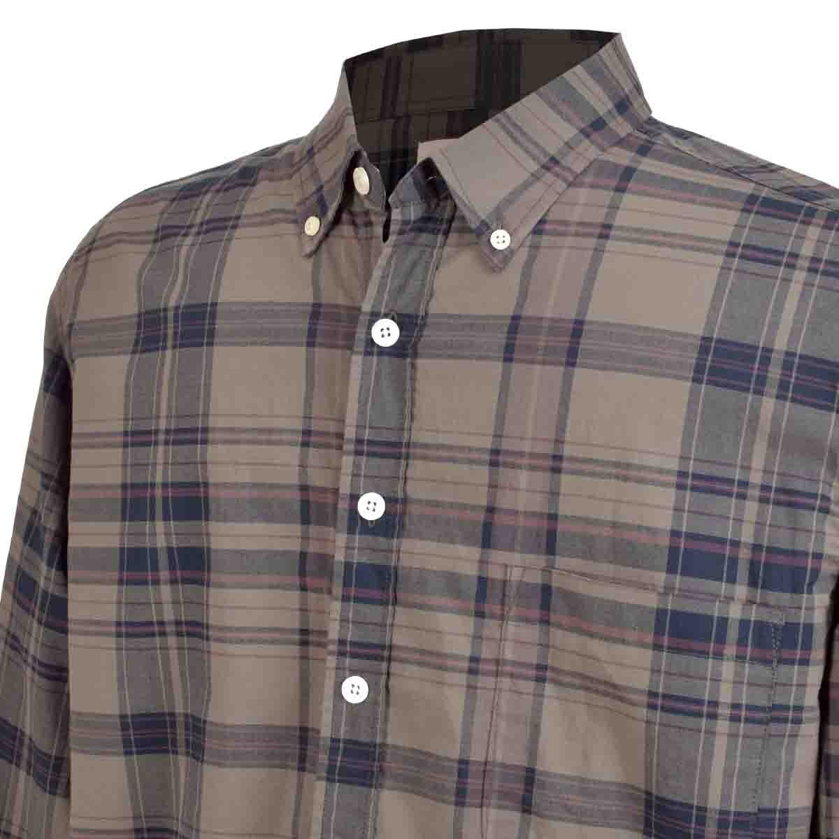 Camisa Manga Larga a Cuadros Color Azul Fukka para Caballero