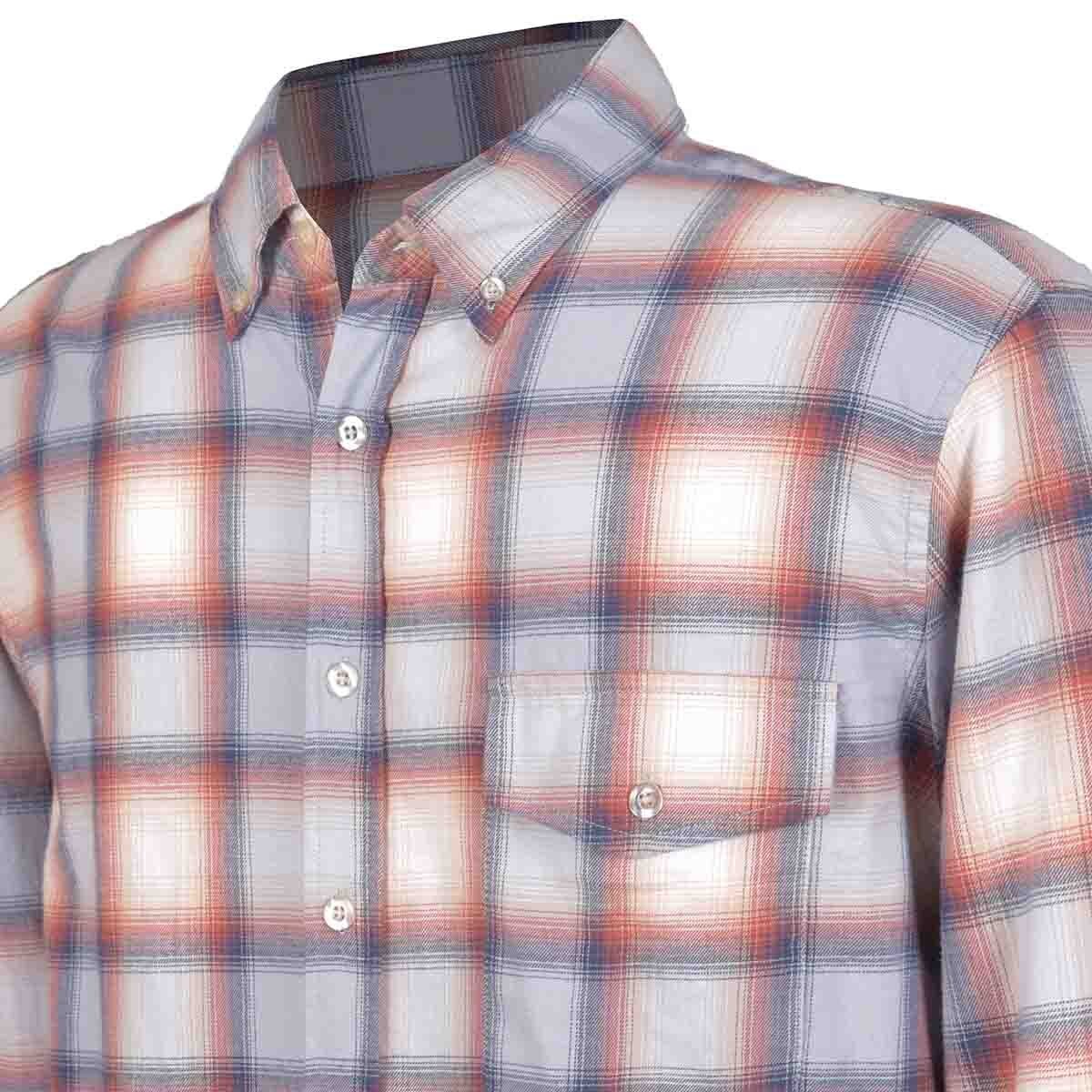 Camisa Manga Larga a Cuadros Color Azul Combinado Jeanious Plus