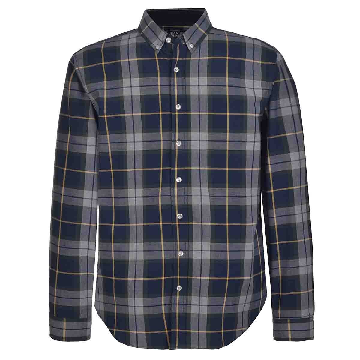 Camisa Manga Larga a Cuadros Color Verde Combinado Jeanious para Caballero