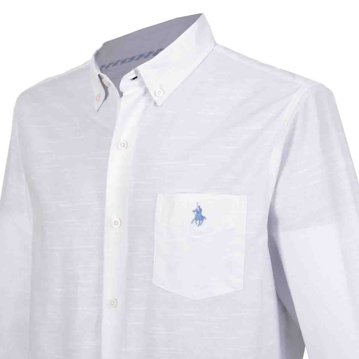 Camisa Manga Larga Color Blanco Polo Club